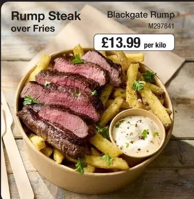 Rump Steak over Fries M297841