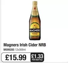 Magners - Irish Cider NRB M099285 12x568ml