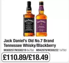 Jack Daniel's - Old No.7 Brand Tennessee Whisky/Blackberry M069257/M308219 6x70cl M942979/M308222 1x70cl