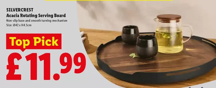 Silvercrest - Acacia Rotating Serving Board