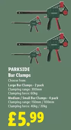Parkside - Bar Clamps