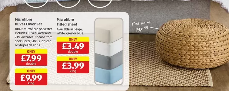 King - Microfibre Duvet Cover Set or Microfibre Fitted Sheet