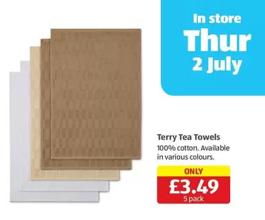 COTTON - Terry Tea Towels