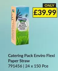 Catering Pack Enviro Flexi Paper Straw 791456 | 24 x 150 Pce