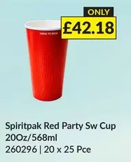 Spiritpak Red Party Sw Cup 200Oz/568ml 260296 | 20 x 25 Pce