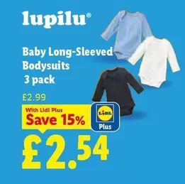 Lidl - Baby Long-Sleeved Bodysuits