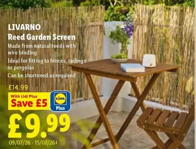 Livarno - Reed Garden Screen