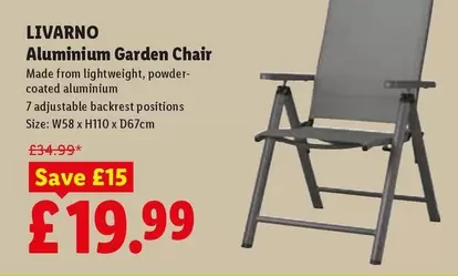 Livarno - Aluminium Garden Chair