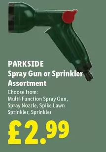 Parkside - Spray Gun or Sprinkler Assortment