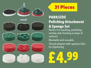 Parkside - Polishing Attachment & Sponge Set