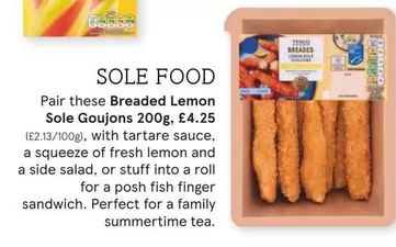 Breaded Lemon Sole Goujons