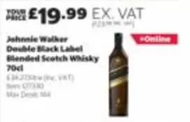 Johnnie Walker - Double Black Label Blended Scotch Whisky 70cl Item 127330