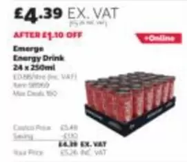 Emerge -  Energy Drink 24 x 250ml