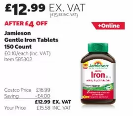 Gentle Iron Tablets 150 Count Item 585302