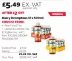 Harry Bromptons 12 x 500ml