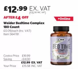 Weider Bedtime Complex 180 Count