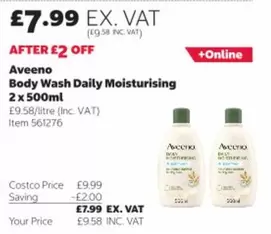 Aveeno - Body Wash Daily Moisturising 2 x 500ml