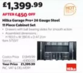 Hilka Garage Pro+ 24 Gauge Steel 11 Piece Cabinet Set