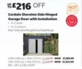 Cardale Sheraton Side Hinged Garage Door with Installation