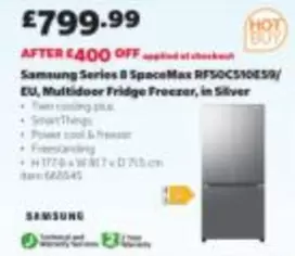 samsung - Samsung Series 8 SpaceMax RF50C510ES9/EU, Multidoor Fridge Freezer, in Silver