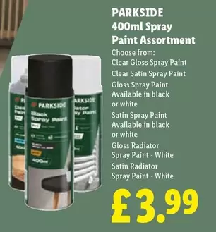 Parkside - 400ml Spray Paint Assortment