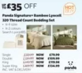 Panda - Signature+ Bamboo Lyocell 320 Thread Count Bedding Set