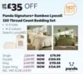 Panda - Signature+ Bamboo Lyocell 320 Thread Count Bedding Set