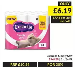 Cushelle - Simply Soft 194428 | 1 x 24 Pk