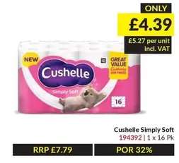 Cushelle - Simply Soft 1 x 16 Pk