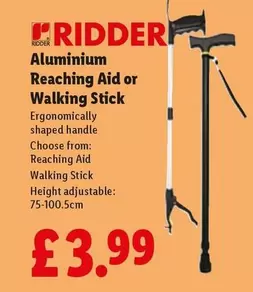 Aluminium Reaching Aid or Walking Stick