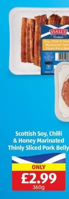 Scottish Soy, Chilli & Honey Marinated Thinly Sliced Pork Belly