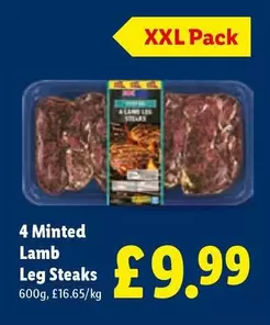 4 Minted Lamb Leg Steaks