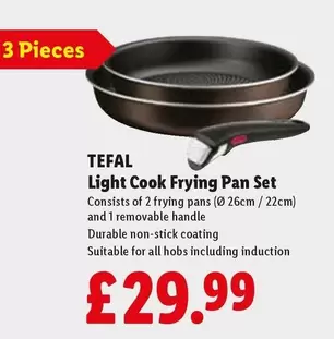 Tefal - Light Cook Frying Pan Set