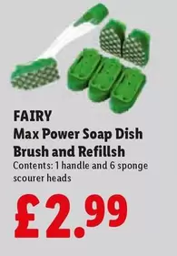 Fairy - Max Power Soap Dish Brush and Refill