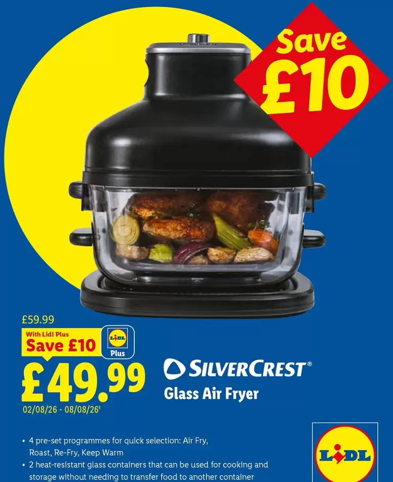 Silvercrest - Glass Air Fryer