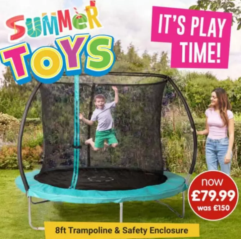 8ft Trampoline & Safety Enclosure
