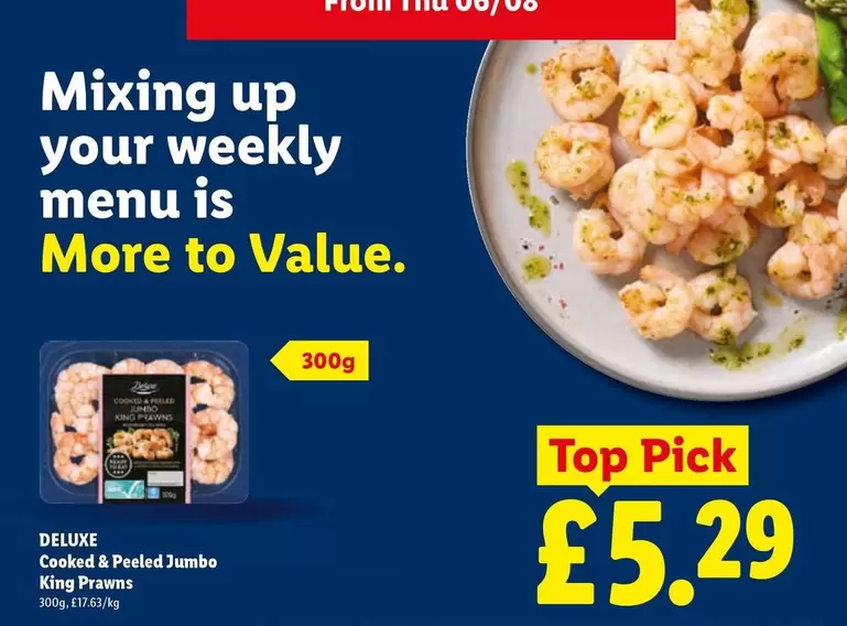 Deluxe - Cooked & Peeled Jumbo King Prawns