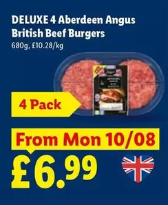 Deluxe - DELUXE Aberdeen Angus British Beef Burgers