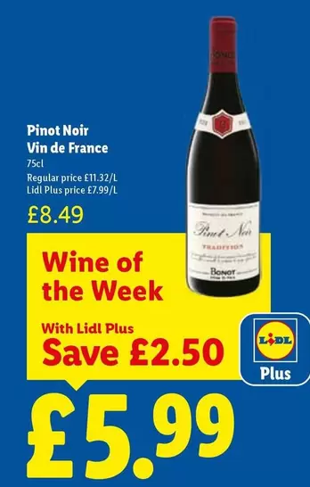 Lidl - Pinot Noir Vin de France