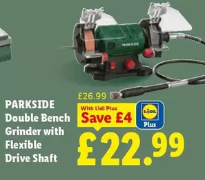 Parkside - Double Bench Grinder with Flexible Drive Shaft