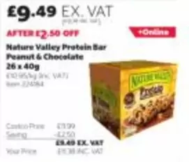 Nature Valley - Protein Bar Peanut & Chocolate 26 x 40g