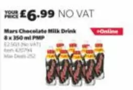 Mars - Chocolate Milk Drink 8 x 350 ml PMP