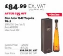 Don Julio 1942 Tequila 70 cl
