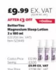 Magnesium Sleep Lotion 3x 180 ml