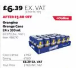 Orangina - Orange Cans 24 x 330 ml