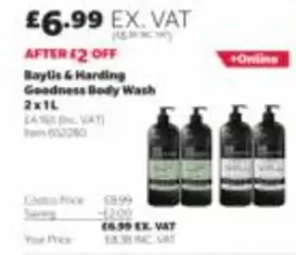 Baylis & Harding - Goodness Body Wash 2x1L