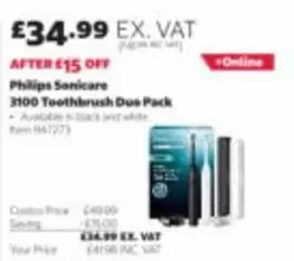 Philips - 3100 Toothbrush Duo Pack