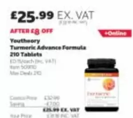 Turmeric Advance Formula 210 Tablets