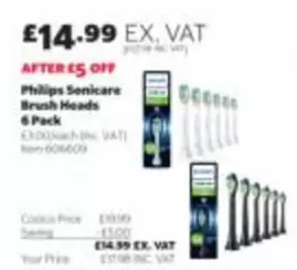 Philips - Sonicare Brush Heads 6 Pack