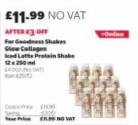 Glow Collagen Iced Latte Protein Shake 12 x 250 ml